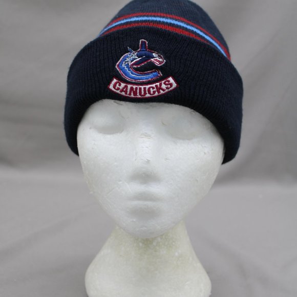 Vancouver Canucks Toque / Beanie - Original Orca Logo - Adult Stretch Fit - Picture 3 of 8